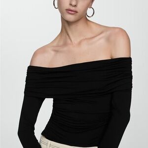 Elegant Black Off-Shoulder Women's Top